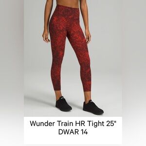 Lululemon Wunder Train HR 25” Leggings, Women Size 14